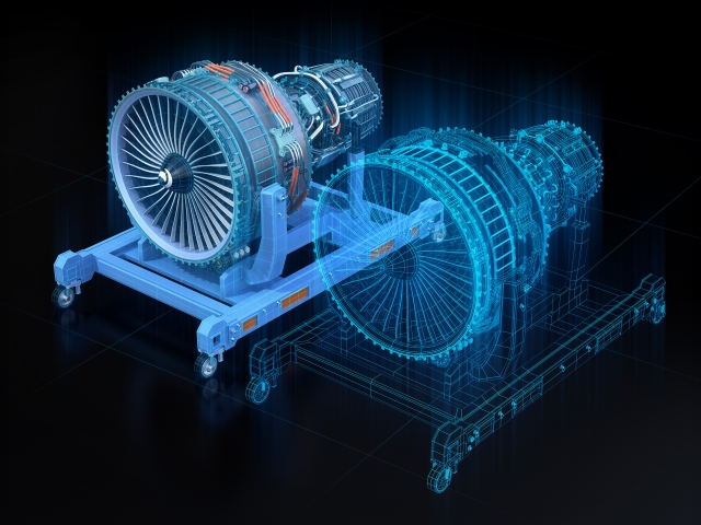 Digital twin showing two engines